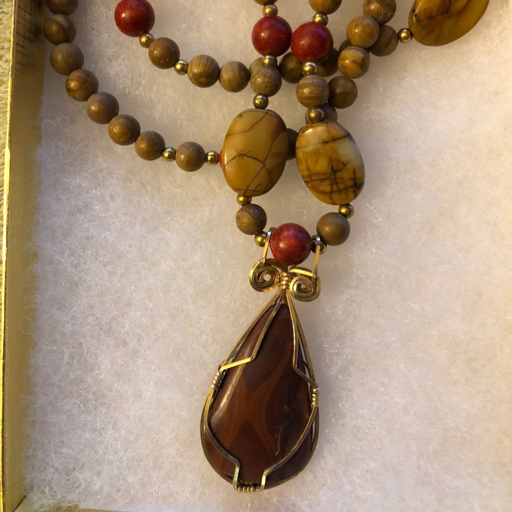 Fall Color Necklace Hand Made - Picture 3 of 6